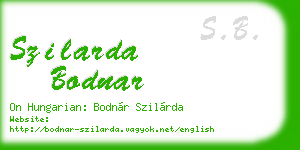 szilarda bodnar business card