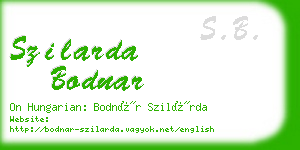 szilarda bodnar business card